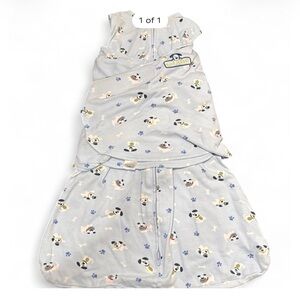 HALO Blue Puppy Print Swaddle Sleep Sack 💜🩶